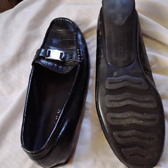 Lauren Ralph Lauren Shoes - Lauren Ralph Lauren Black Embossed Loafers